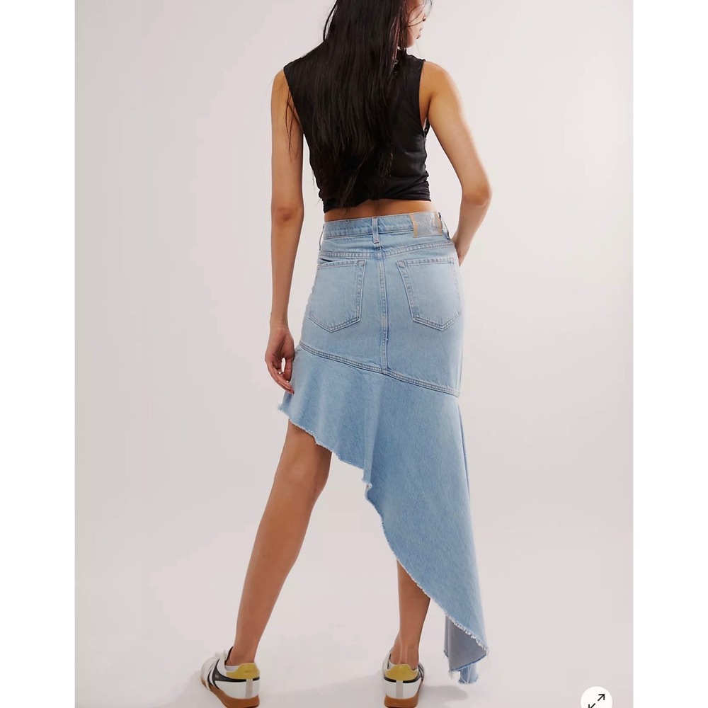 Snacks Mother Crinkle Cut Skirt Sweet And Sour 26 Denim Y2k Boho Indie Sleeze View 2